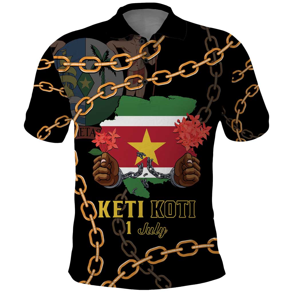 Suriname Keti Koti Polo Shirt Kettingsnijden Prisiri Manspasi - Wonder Print Shop