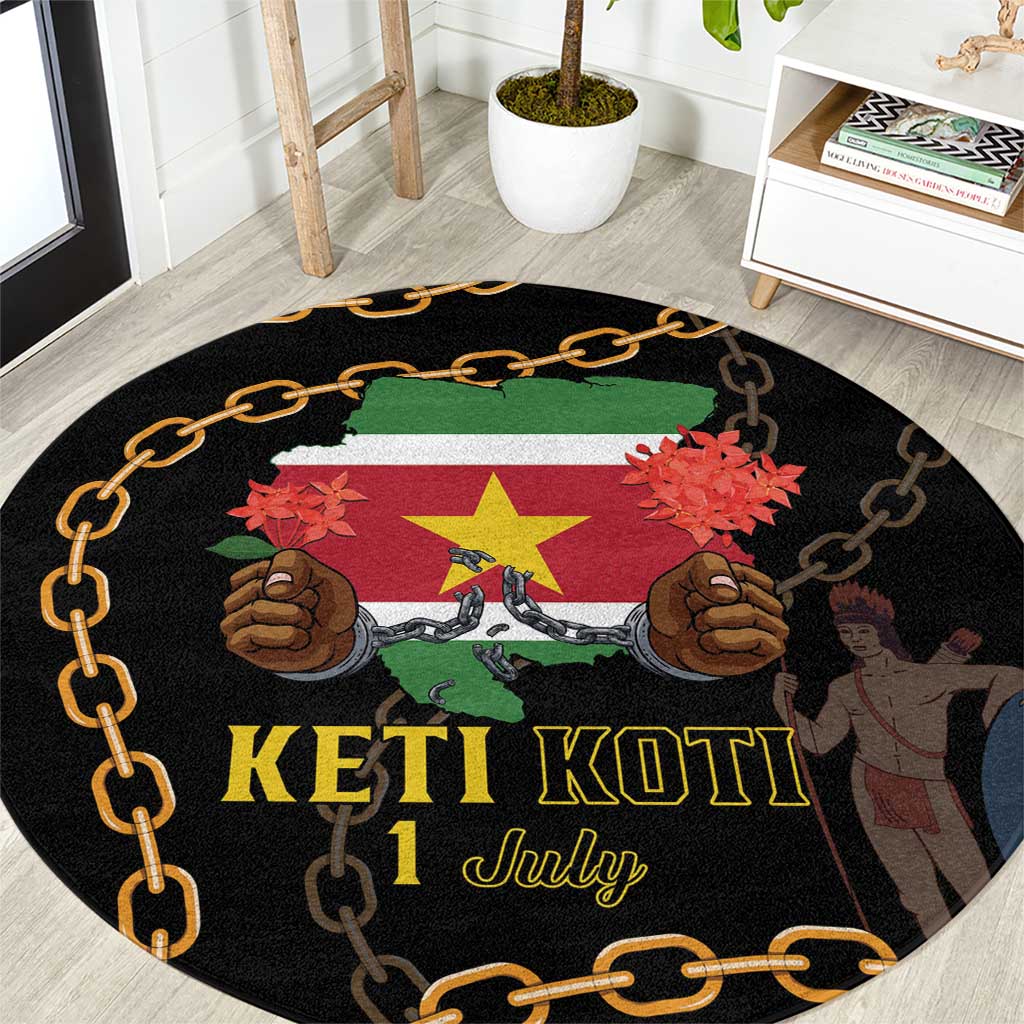 Suriname Keti Koti Round Carpet Kettingsnijden Prisiri Manspasi