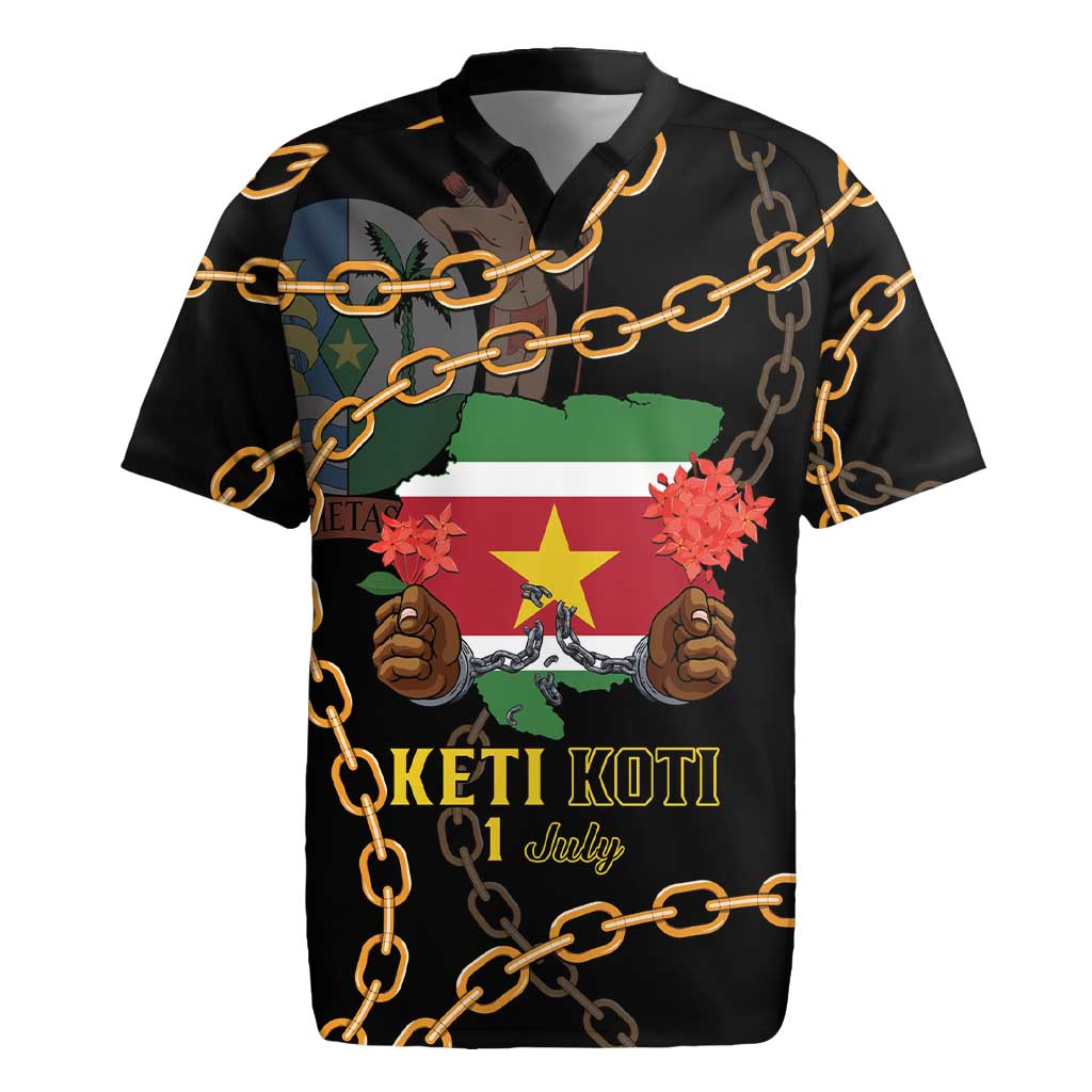 Suriname Keti Koti Rugby Jersey Kettingsnijden Prisiri Manspasi - Wonder Print Shop