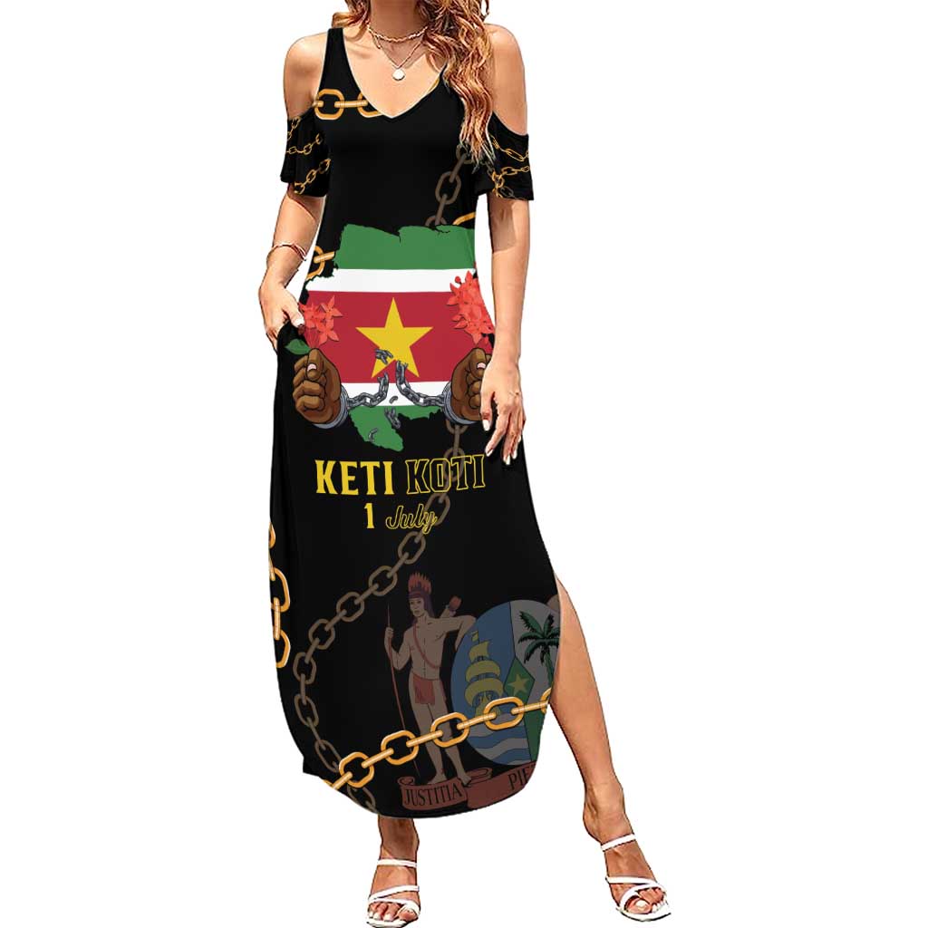 Suriname Keti Koti Summer Maxi Dress Kettingsnijden Prisiri Manspasi - Wonder Print Shop