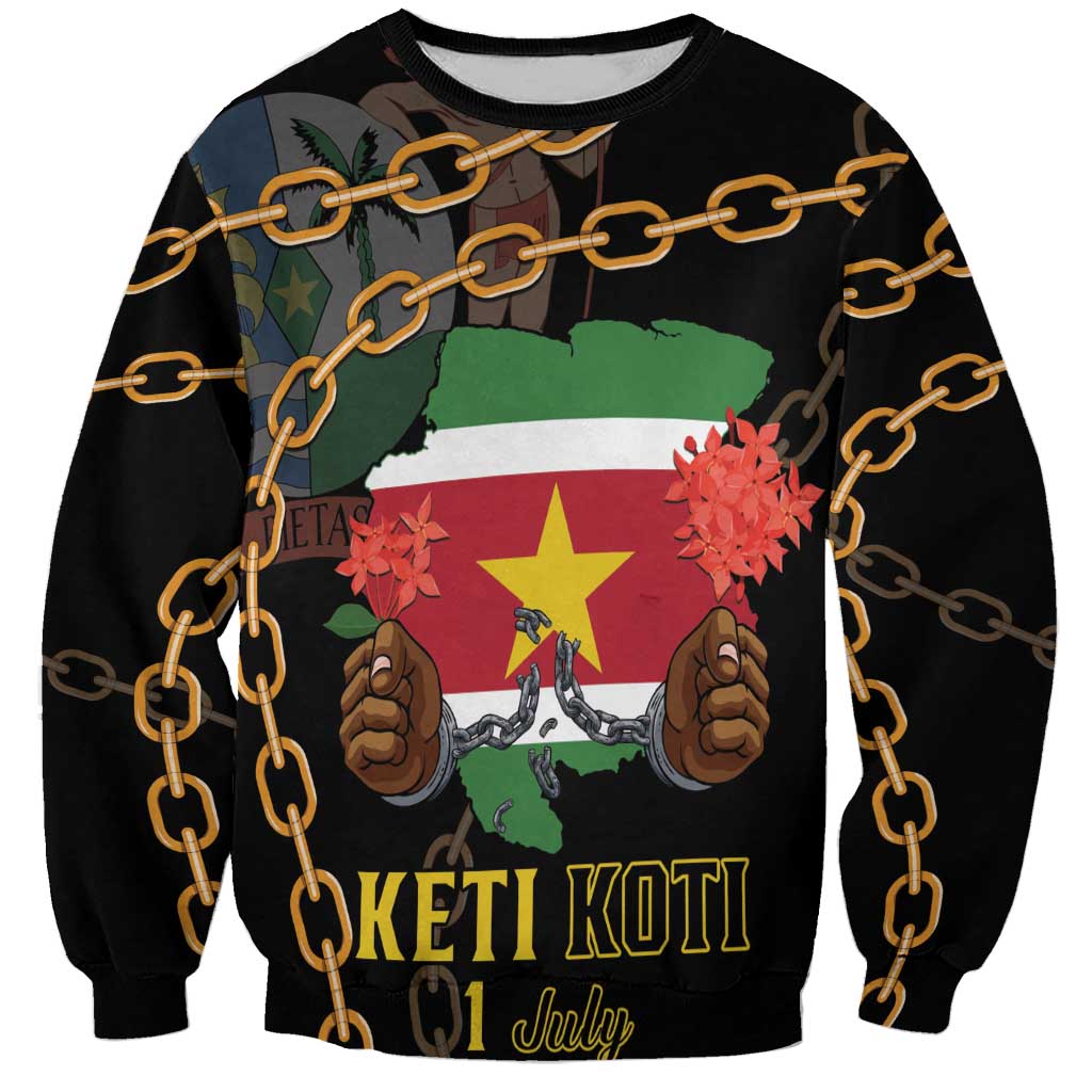 Suriname Keti Koti Sweatshirt Kettingsnijden Prisiri Manspasi - Wonder Print Shop