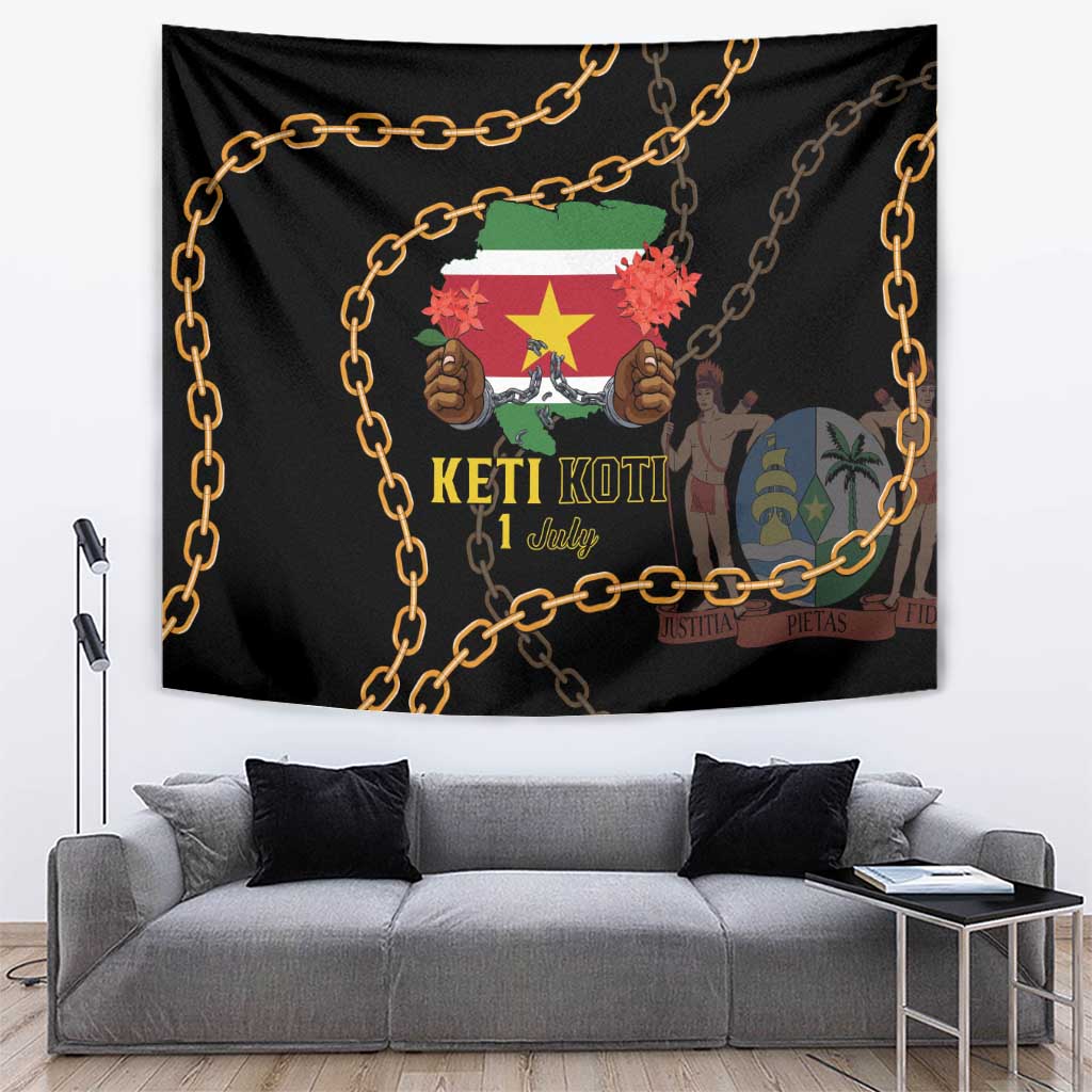 Suriname Keti Koti Tapestry Kettingsnijden Prisiri Manspasi