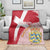 Danmark 2024 Football Blanket We are Red We are White We are Danish Dynamite