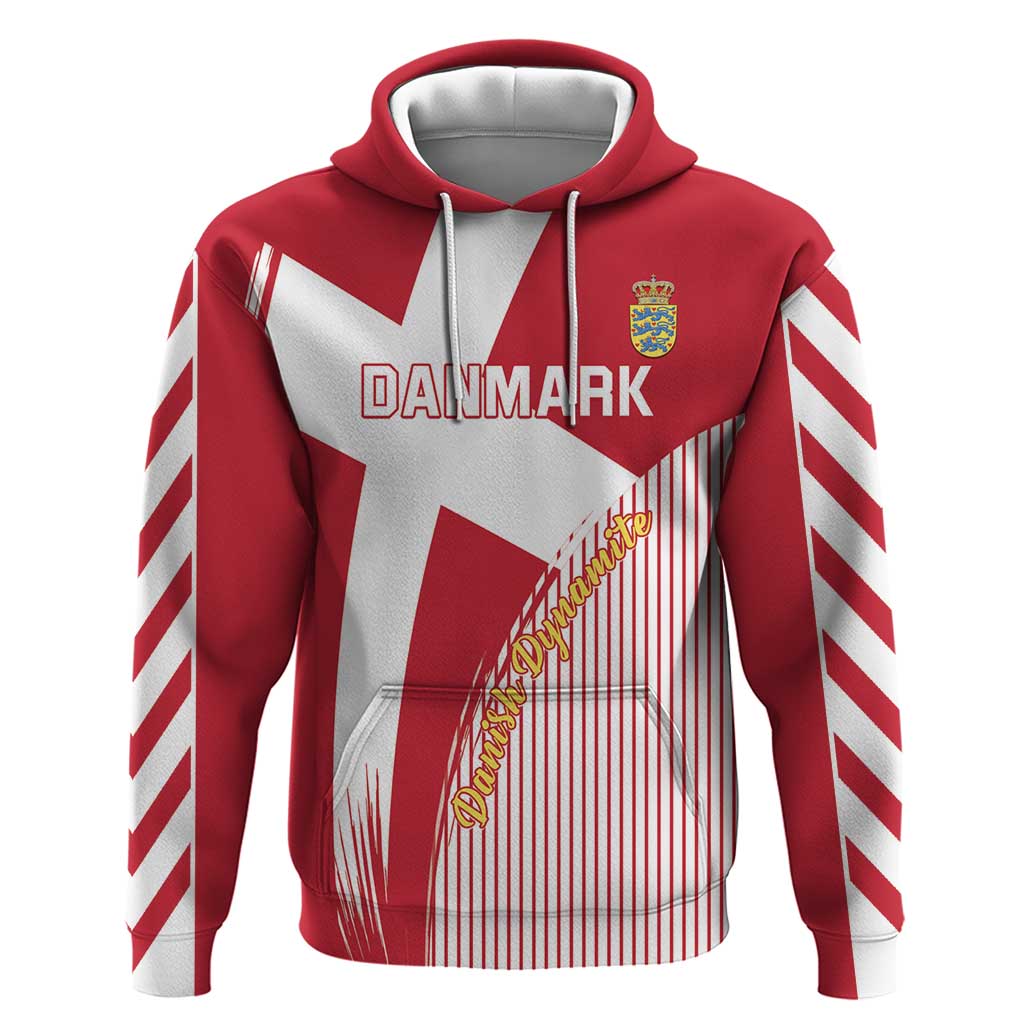 Custom Danmark 2024 Football Hoodie We are Red We are White We are Danish Dynamite - Wonder Print Shop