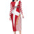 Custom Danmark 2024 Football Long Sleeve Bodycon Dress We are Red We are White We are Danish Dynamite - Wonder Print Shop