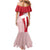 Custom Danmark 2024 Football Mermaid Dress We are Red We are White We are Danish Dynamite - Wonder Print Shop