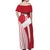 Custom Danmark 2024 Football Off Shoulder Maxi Dress We are Red We are White We are Danish Dynamite - Wonder Print Shop