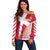 Custom Danmark 2024 Football Off Shoulder Sweater We are Red We are White We are Danish Dynamite - Wonder Print Shop