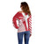 Custom Danmark 2024 Football Off Shoulder Sweater We are Red We are White We are Danish Dynamite - Wonder Print Shop