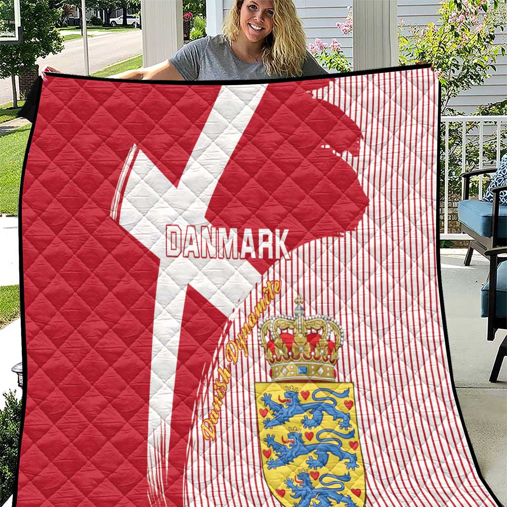 Danmark 2024 Football Quilt We are Red We are White We are Danish Dynamite