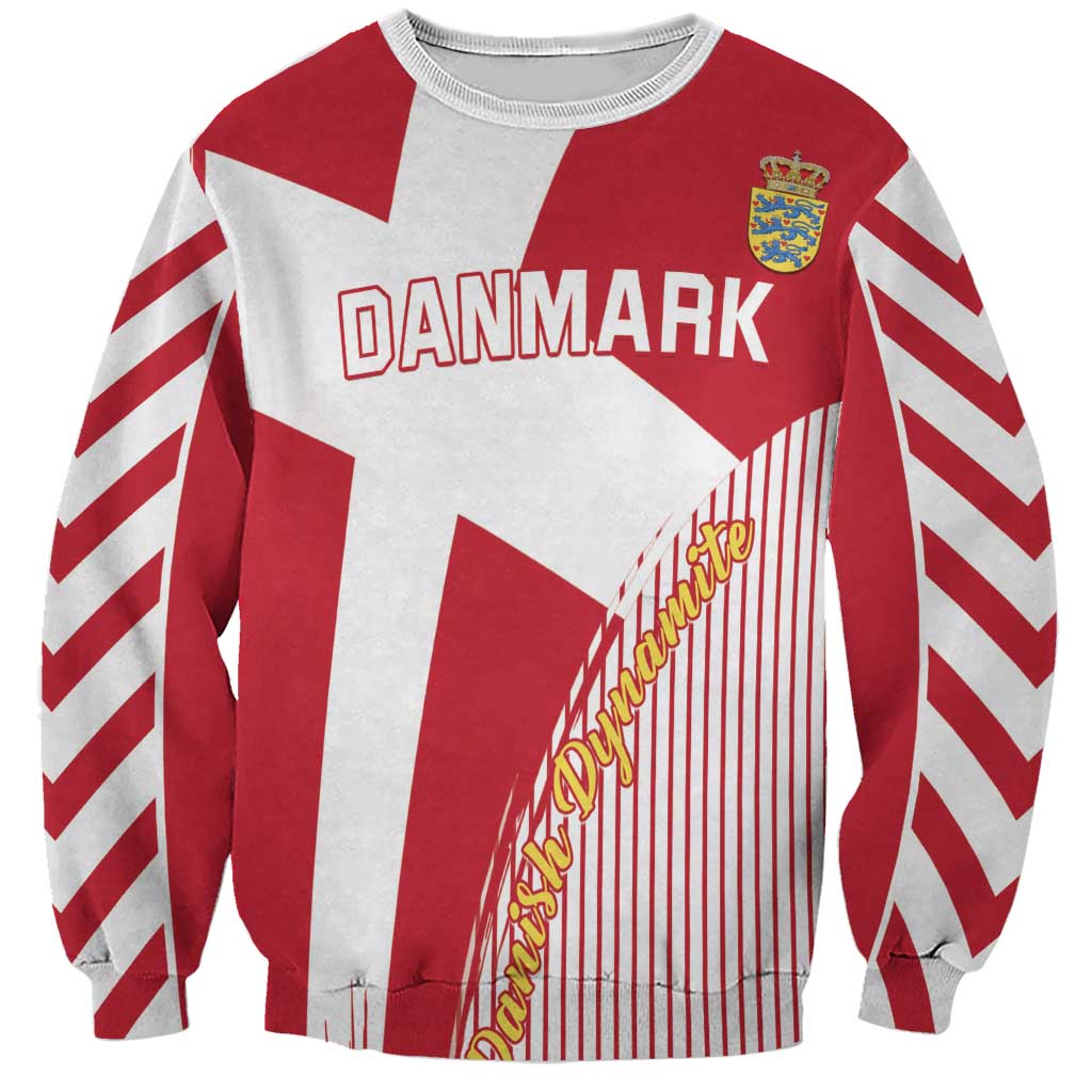 Custom Danmark 2024 Football Sweatshirt We are Red We are White We are Danish Dynamite - Wonder Print Shop