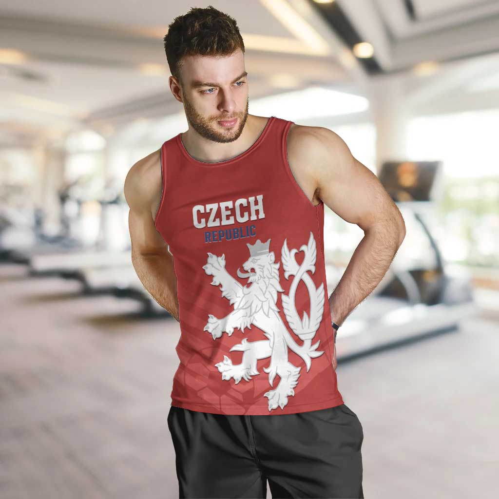 Custom Czech Republic 2024 Football Men Tank Top Jeden Tym Jeden Cil Czechia - Wonder Print Shop