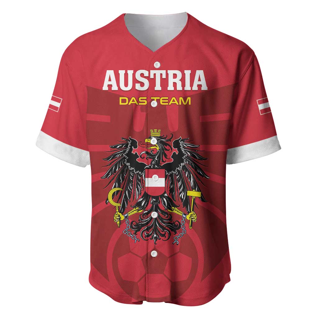 Custom Austria 2024 Football Baseball Jersey Das Team Go Champions - Wonder Print Shop