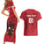 Custom Austria 2024 Football Couples Matching Short Sleeve Bodycon Dress and Hawaiian Shirt Das Team Go Champions - Wonder Print Shop