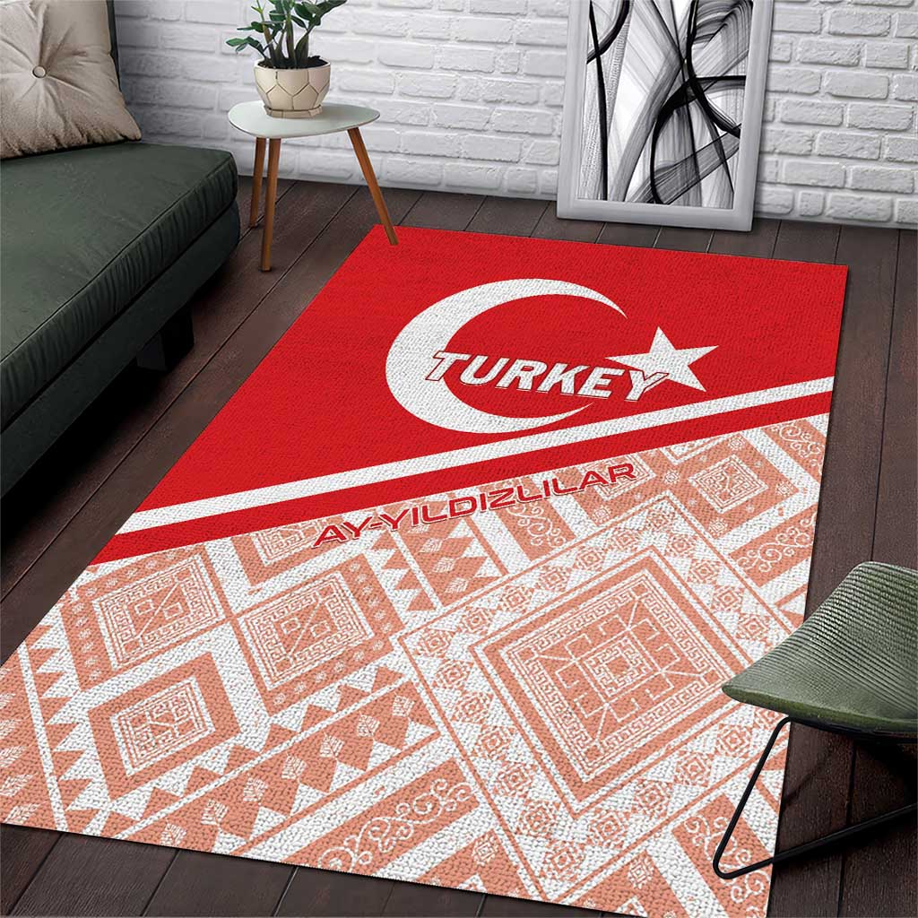 Turkey 2024 Football Area Rug Ay Yldzllar Biz Bitti Demeden Bitmez - Wonder Print Shop