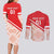 Custom Turkey 2024 Football Couples Matching Long Sleeve Bodycon Dress and Long Sleeve Button Shirt Ay Yldzllar Biz Bitti Demeden Bitmez - Wonder Print Shop