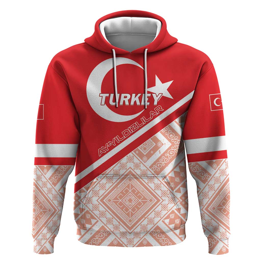 Custom Turkey 2024 Football Hoodie Ay Yldzllar Biz Bitti Demeden Bitmez - Wonder Print Shop