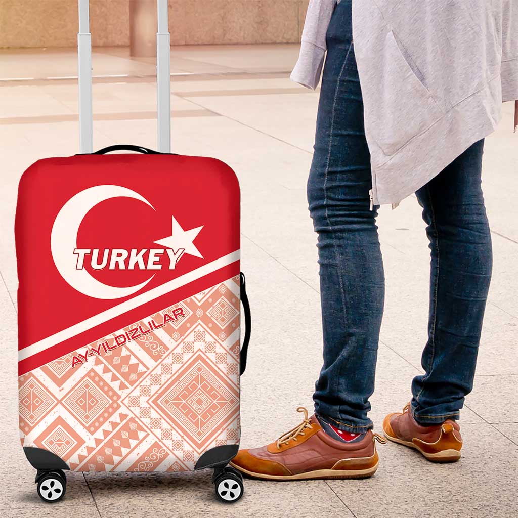 Turkey 2024 Football Luggage Cover Ay Yldzllar Biz Bitti Demeden Bitmez - Wonder Print Shop