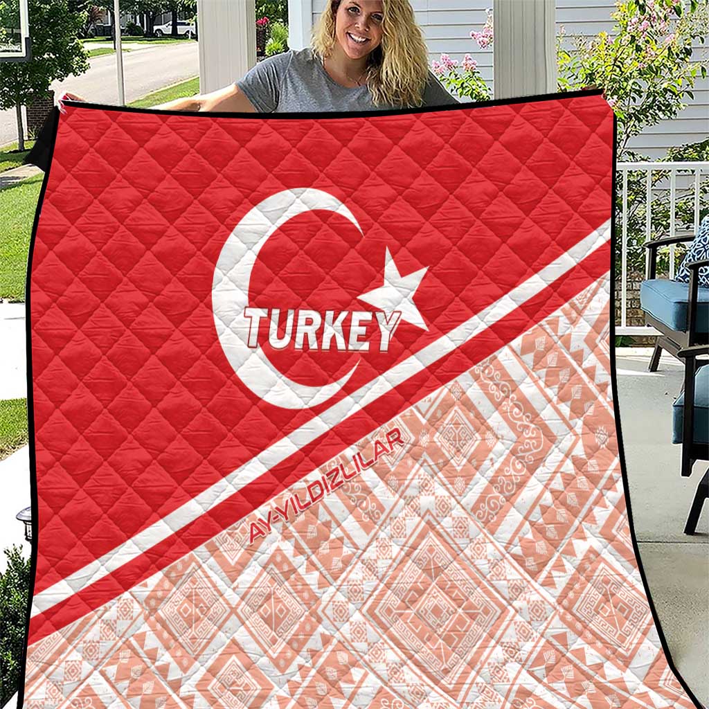 Turkey 2024 Football Quilt Ay Yıldızlılar Biz Bitti Demeden Bitmez