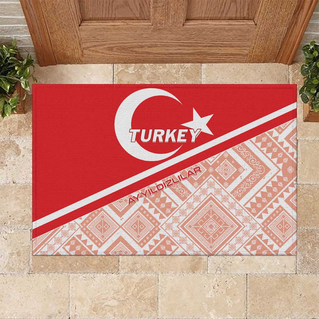 Turkey 2024 Football Rubber Doormat Ay Yldzllar Biz Bitti Demeden Bitmez - Wonder Print Shop