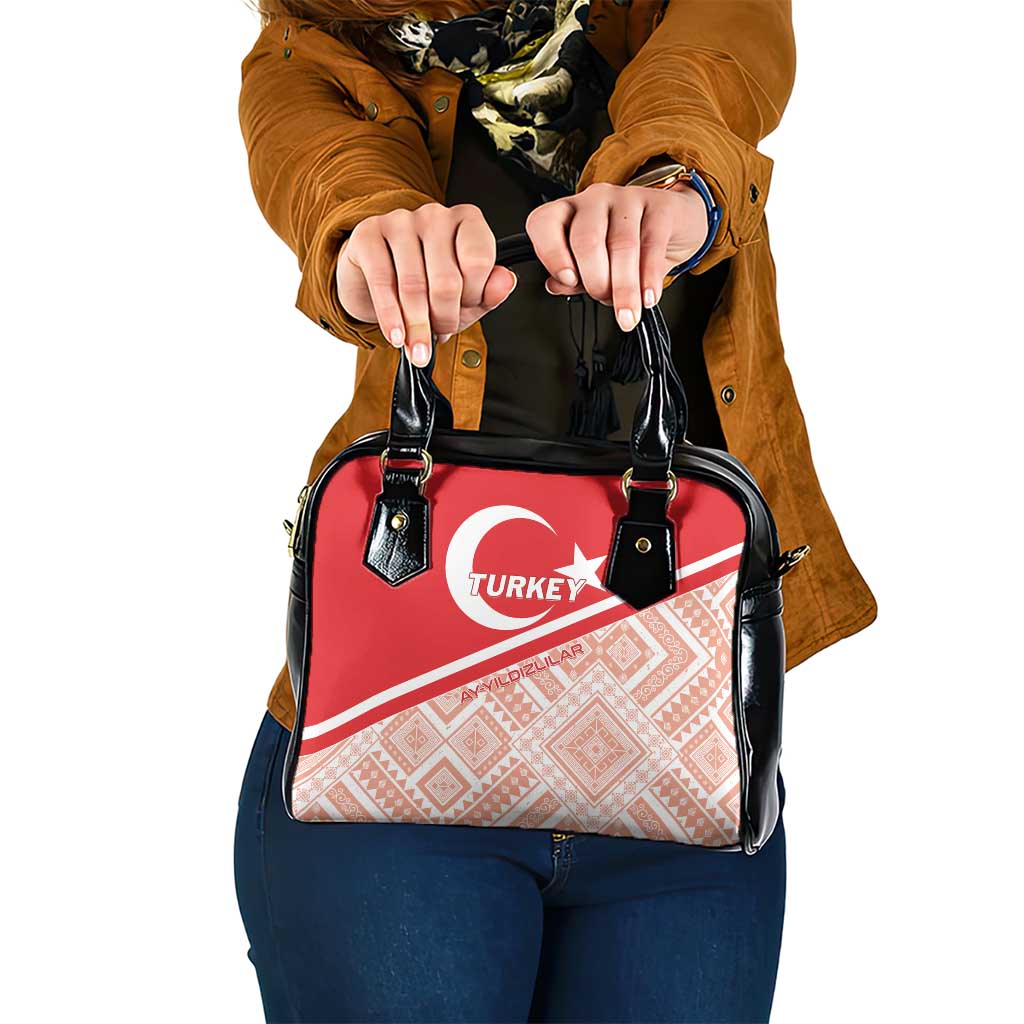 Turkey 2024 Football Shoulder Handbag Ay Yıldızlılar Biz Bitti Demeden Bitmez