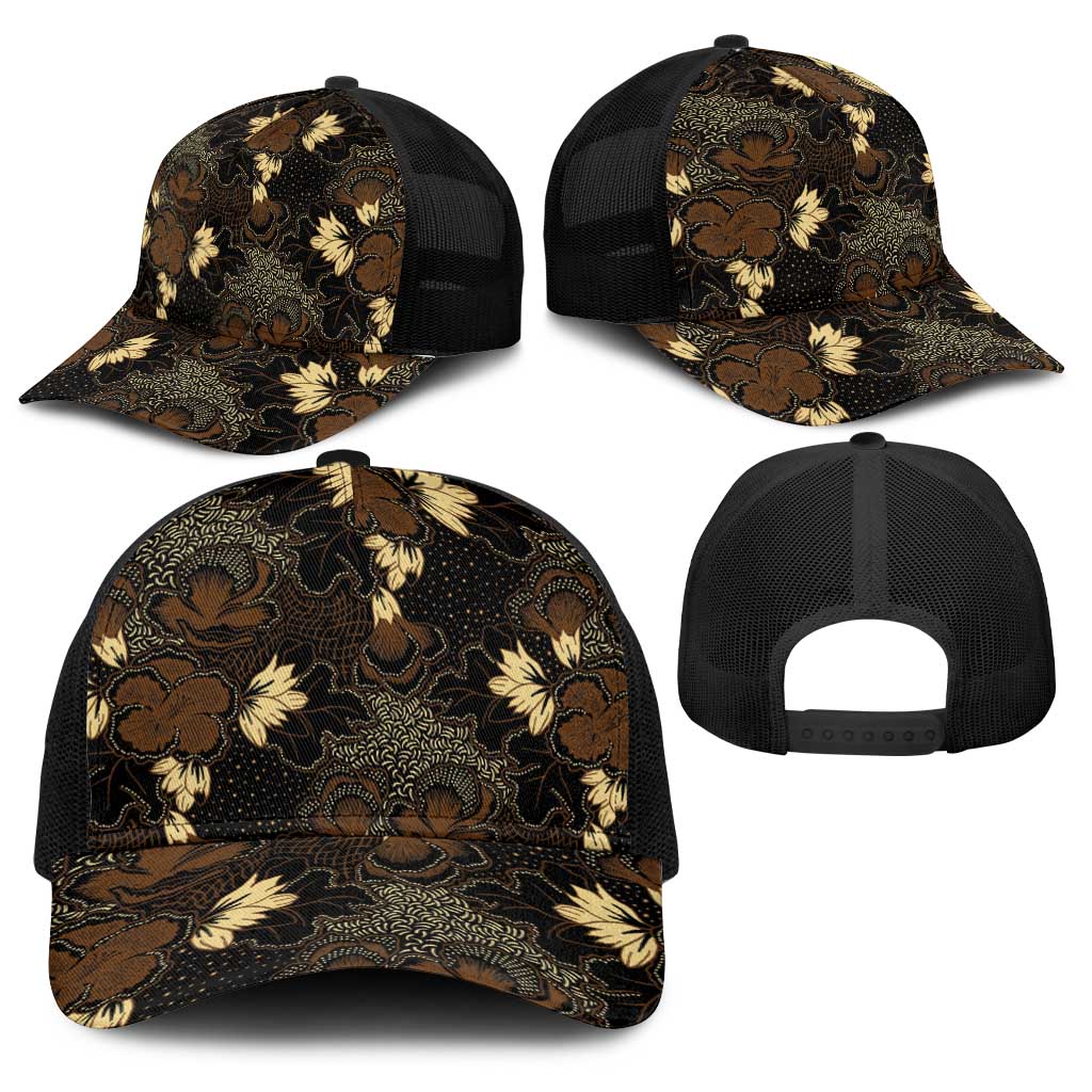 Javanese Batik Semen Baseball Net Cap Indonesian Traditional Pattern