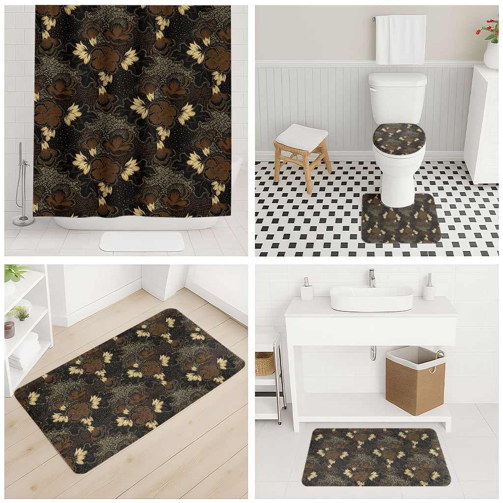 Javanese Batik Semen Bathroom Set Indonesian Traditional Pattern