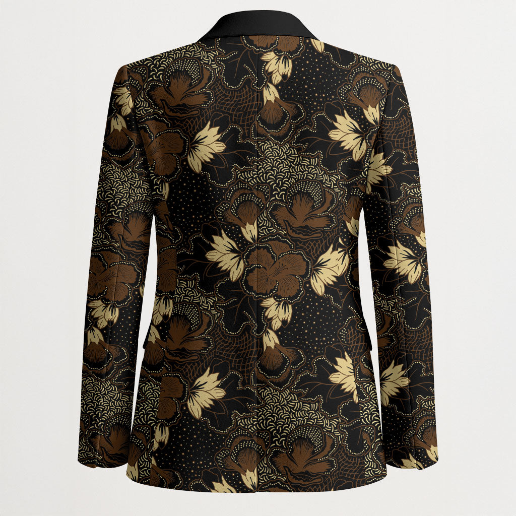 Javanese Batik Semen Blazer Indonesian Traditional Pattern