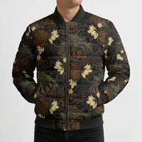 Javanese Batik Semen Bomber Puffer Jacket Indonesian Traditional Pattern