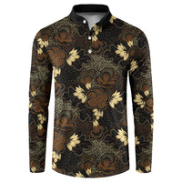 Javanese Batik Semen Button Sweatshirt Indonesian Traditional Pattern