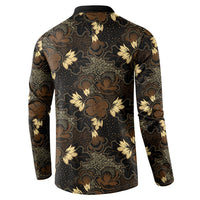 Javanese Batik Semen Button Sweatshirt Indonesian Traditional Pattern