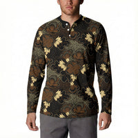 Javanese Batik Semen Button Sweatshirt Indonesian Traditional Pattern