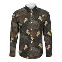 Javanese Batik Semen Long Sleeve Button Shirt Indonesian Traditional Pattern