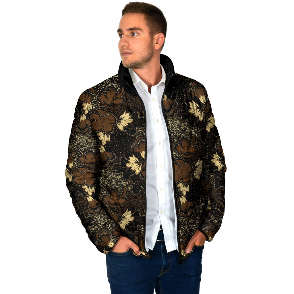 Javanese Batik Semen Padded Jacket Indonesian Traditional Pattern