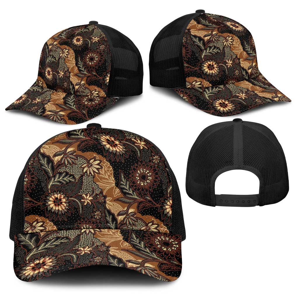 Batik Pedalaman Semen Lereng Style Baseball Net Cap Indonesian Traditional Pattern