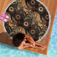Batik Pedalaman Semen Lereng Style Beach Blanket Indonesian Traditional Pattern