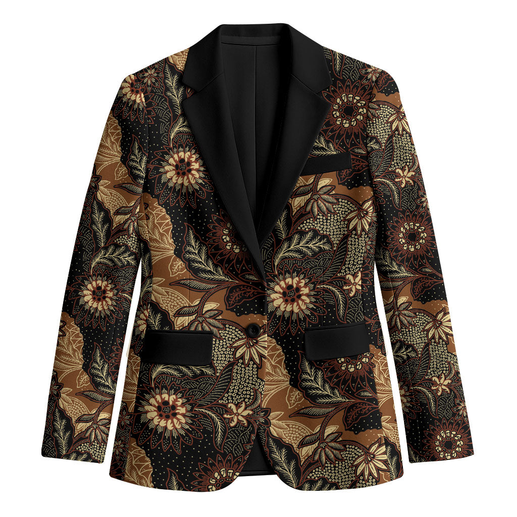 Batik Pedalaman Semen Lereng Style Blazer Indonesian Traditional Pattern