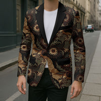 Batik Pedalaman Semen Lereng Style Blazer Indonesian Traditional Pattern