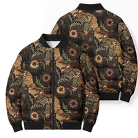 Batik Pedalaman Semen Lereng Style Bomber Puffer Jacket Indonesian Traditional Pattern