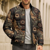 Batik Pedalaman Semen Lereng Style Bomber Puffer Jacket Indonesian Traditional Pattern