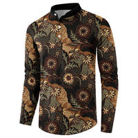 Batik Pedalaman Semen Lereng Style Button Sweatshirt Indonesian Traditional Pattern