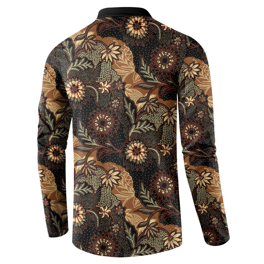 Batik Pedalaman Semen Lereng Style Button Sweatshirt Indonesian Traditional Pattern