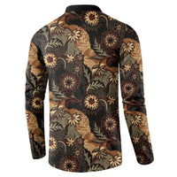 Batik Pedalaman Semen Lereng Style Button Sweatshirt Indonesian Traditional Pattern