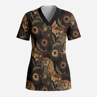 Batik Pedalaman Semen Lereng Style Scrub Top Indonesian Traditional Pattern