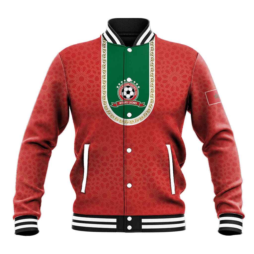 Custom Morocco 2026 World Football Baseball Jacket Atlas Lions Go Champions