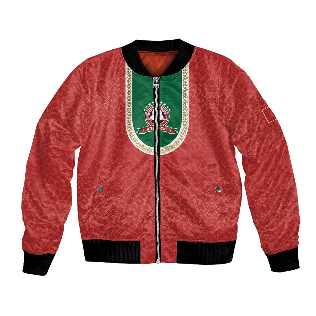 Custom Morocco 2026 World Football Bomber Jacket Atlas Lions Go Champions