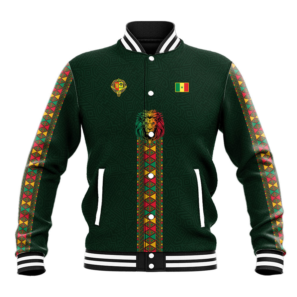 Custom Senegal 2026 World Football Baseball Jacket Lions of Teranga Go Champions