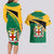 Jamaica Couples Matching Long Sleeve Bodycon Dress and Hawaiian Shirt Jumieka Lion Mix African Pattern - Wonder Print Shop