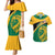 Jamaica Couples Matching Mermaid Dress And Hawaiian Shirt Jumieka Lion Mix African Pattern - Wonder Print Shop