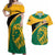 Jamaica Couples Matching Off Shoulder Maxi Dress and Hawaiian Shirt Jumieka Lion Mix African Pattern - Wonder Print Shop